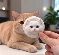 Badge de jeu OEM, broche en éponge anime, broche ronde en peluche japonaise, polyester réutilisable pour usage extérieur, bouton, vente en gros directe d'usine, cadeau
