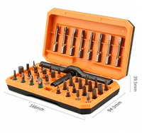 Jeu de tournevis cruciformes hexagonaux 24 en 1, cliquet en acier haute dureté, poignée antidérapante avec étui de rangement, qualité industrielle OEM