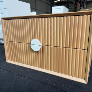 Meubles-lavabos de salle de bain en bois massif, design moderne, RTA, résistants à l'eau, écologiques, à fermeture douce, type grille, pour hôtels et hôpitaux (vente en gros) - Product Image 1