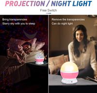 Projecteur d'étoiles pour chambre d'enfant, lampe LED de nuit, décoration de chambre de bébé, étoiles rotatives, galaxies, lune, alimenté par piles DC