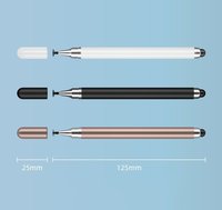 Stylet capacitif haute sensibilité en métal pour iPad, iPhone, tablette PC, stylo à bille dégradé, stylet tactile Android, stylet de dessin
