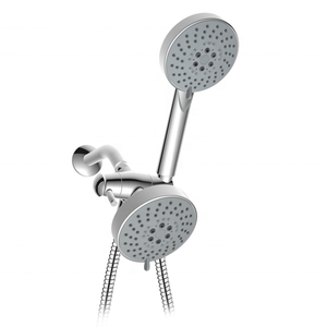 Control de flujo de alta presión Juego de ducha de mano ABS de 5 funciones Cabezal de ducha de baño redondo - Product Image 3