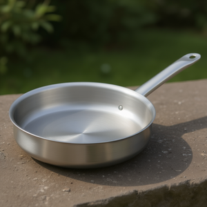 Padella Sautex Chef Classic in acciaio inox da 10 pollici con superficie antiaderente per uso su piano cottura - Product Image 3