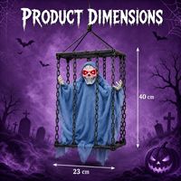 Nueva Jaula Fantasma Eléctrica con Luz y Sonido para Halloween, Decoración de Terror para Interiores