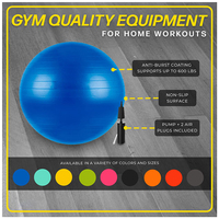 Logo personnalisé équilibre stabilité balle de yoga 45cm ballon d'exercice à usage intensif pour la grossesse et la thérapie physique pompe rapide incluse