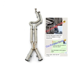 Tubo de Escape Medio de 70MM con Sonido <span class=keywords><strong>GTR</strong></span> CSZ de Igual Longitud para <span class=keywords><strong>BMW</strong></span> S58 <span class=keywords><strong>M3</strong></span> M4 G80 G82 <span class=keywords><strong>3</strong></span>.0T - Product Image 2
