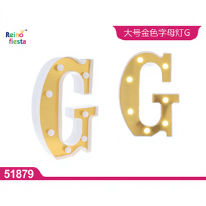 Grande Insegna LED a Forma di Lettera G Dorata per Illuminazione Festa di San Valentino, Dimmerabile, Durata 50.000 Ore, Senza Batterie - Product Image 1