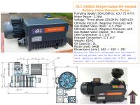 Pompe à vide rotative à palettes monophasée basse pression en fer DLT V0063 63m³/h 2.2kW OEM industrielle pour la défouling de la résine