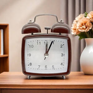 <span class=keywords><strong>Réveil</strong></span> en métal simple toutes saisons pour enfants Design traditionnel moderne du milieu du siècle avec affichage à aiguille pour la rentrée scolaire - Product Image 2