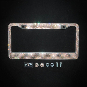 diamond License Plate <b>Frame</b>,Wholesale US Standard Stainless Steel Bling License Plate <b>Frame</b> Rhinestone - Product Image 5