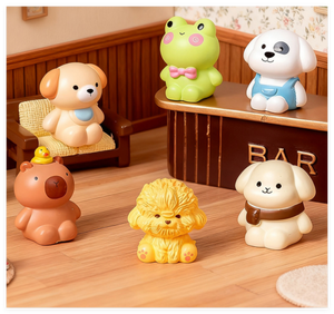 Dessin animé bricolage jardin 3D <span class=keywords><strong>chien</strong></span> chat grenouille mouton Capybara Figurine mignon Mini animaux résine ornements pour aveugle Surprise sac enfants jouet - Product Image 6