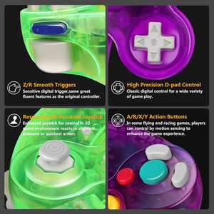 Consola de juegos GC Controlador con cable con función de vibración Controlador de juego retro clásico Adecuado para juegos de consola <span class=keywords><strong>GameCube</strong></span> - Product Image 3
