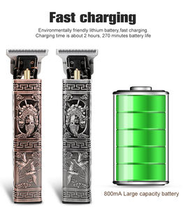 クリッパーヘビーヒッターコードレスUSBトリマー用カスタマイズ可能な男性用プロ理髪ヘア工場デザイン - Product Image 4