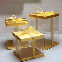 Offre Spéciale à emporter transparentes imprimées sur mesure Boîtes à gâteau transparentes en plastique écologique à la mode