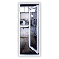 Porte à battant en PVC de conception moderne avec verre trempé et double vitrage pour l'intérieur