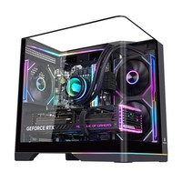 Boîtier d'ordinateur ITX Seaview Room en verre trempé, vertical, pour ordinateur de bureau, M-ATX240, refroidissement par eau, à pénétration latérale, pour jeux et e-sport