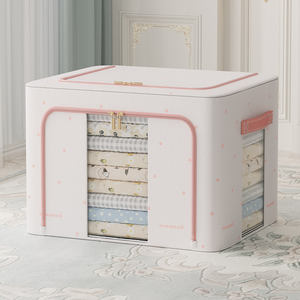 Caja de almacenamiento plegable de poliéster, 66L, rectangular, entrega rápida, Rts - Product Image 6