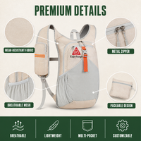 Sac à dos pliable léger et imperméable pour l'extérieur, respirant, décontracté, pour hommes et femmes, sac de randonnée sportif, harnais à coussin d'air, 20L
