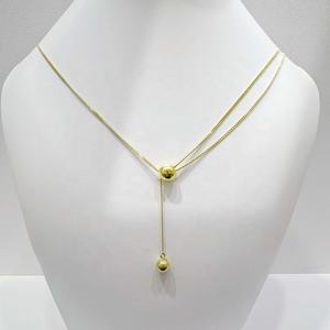 Collier de mariée en argent sterling 925, prix d'usine, design élégant, vente en gros, colliers fins pour femmes, ajustables, avec perles superposées. - Product Image 5