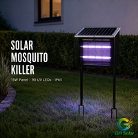 Piège à insectes solaire rechargeable 15W avec 90 tubes LED, chargement USB, vente en gros directe usine