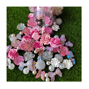 Cabujón de resina de diseño mixto con forma de rosa, lazo y corazón, de base plana, envasado en botella, para manualidades, decoración y adorno artístico - Product Image 6
