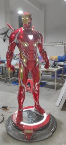 Statue Iron Man MK50 grandeur nature 220 cm en fibre de verre, figurine de film, sculpture de super-héros <span class=keywords><strong>Marvel</strong></span> avec éclairage LED pour la décoration de cinéma et de centre commercial - Product Image 6