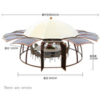 Tente de luxe PC Dome Glamping avec ventilateur d'extraction et éclairage LED Application extérieure Conception de la ventilation du fabricant