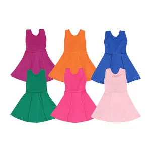 Brand New Summer Baby Athletic Skirt Workout Sport Kids Boutique Yoga Skirt Custom Color Sleeveless Children Fitness Yoga Dress