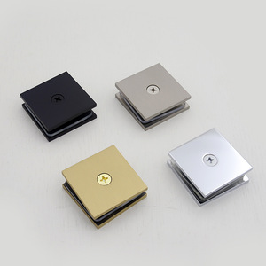 Solid Brass 0 Degree Glass <b>Clamp</b> Square Shower Door Fixed <b>Clip</b> for 8-12mm Tempered Glass Partition - Product Image 6