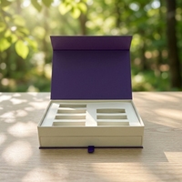 Boîte d'emballage personnalisée pour stylo à huile essentielle, boîte pliante à double compartiment pour cosmétiques