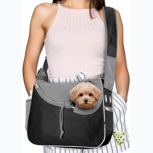 Échantillon gratuit Nouveauté Porte-bébé pour animaux de compagnie en polyester réversible à porter à l'avant réglable avec sac pour téléphone Maille respirante Cordon de serrage - Product Image 1