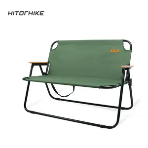 Hitorhike批发户外可折叠耐用双座钢管爱心座椅野营椅