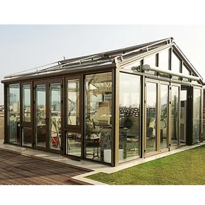맞춤형 럭셔리 모던 방풍 야외 사계절 알루미늄 파티오 인클로저 썬룸