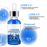Sérum de croissance capillaire naturel et biologique, soin hydratant et apaisant efficace pour le cuir chevelu, sérum de soin du cuir chevelu au peptide de cuivre bleu GHK-CU