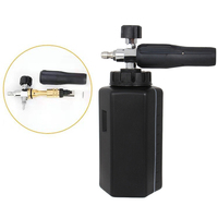 Lingzhen haute pression 1000W lavage de voiture électrique connecteur rapide cuivre et plastique canon à mousse noire pour pulvérisation de mousse de neige