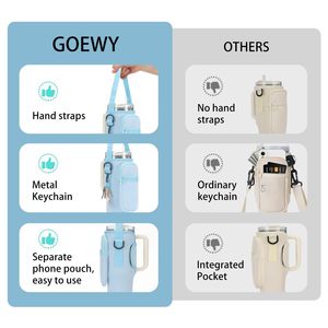 Bolsa Portabotellas para Vaso Stanley de 40/30 oz con Bolsillo para Teléfono, Portabotellas con Correa para Accesorios de Vaso Stanley - Product Image 6