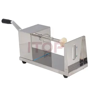 Industriellen kartoffel braten cutter heißer hund kartoffel spiral cutter Manuelle kartoffel turm schneiden maschine