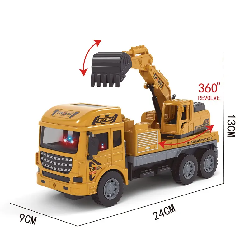 높은 플레이 가능성 계발 장난감 4 방향 원격 제어 헤비 로더 세퍼 트럭 엔지니어링 굴삭기 건설 트럭 장난감