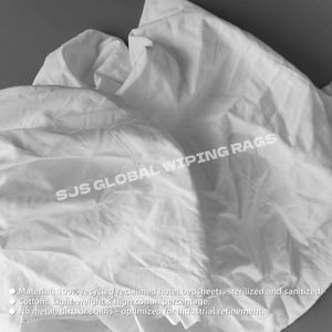 Trapos Industriales Blancos Sin Pelusa para Limpieza, 100% Algodón, Paños de Limpieza Industriales - Product Image 4