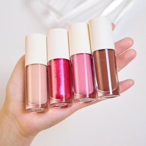 Óleo labial pigmentado grande escova hidratante mágica aromatizante frutas transparente rosa vegano brilho labial plumper brilho