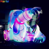 Beau dessin animé gonflable Charater astronaute gonflable géant Spaceman gonflable avec RGB éclairé