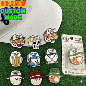 Marcador de Pelotas de Golf Personalizado con Clip Magnético para Gorra, Diseño Divertido de Tigre y Cerveza, Accesorio de Golf Metálico - Product Image 1