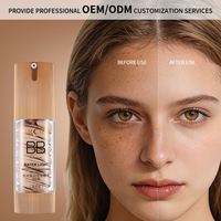MERCILEN krim BB pengendali minyak wajah, krim Foundation BB pelembap Concealer pemutih tahan air memperbaiki wajah