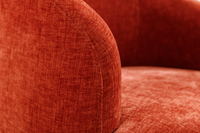 Luxuriöser nordischer moderner Akzentstuhl für Schlafzimmer, kleine Räume, Esszimmer – gepolsterter Stoff-Barrel-Stuhl für Wohnzimmer und Hotelmöbel