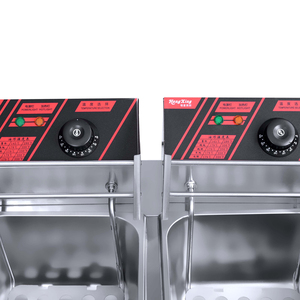Freidora Eléctrica Comercial de Acero Inoxidable de 2 Tanques y 2 Cestas, Potencia de 2.5+2.5kW para Restaurantes, Hoteles y Uso Doméstico - Product Image 4