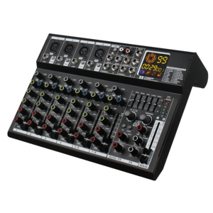 Console <span class=keywords><strong>de</strong></span> <span class=keywords><strong>mixage</strong></span> professionnelle à faible bruit, 8 canaux, DSP EQ, châssis métallique, pour diffusion en direct, karaoké, mariage - Product Image 6