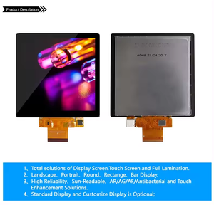 4.0 inç 480x480 3 tel SPI + 16 bit RGB arayüzü kapasitif dokunmatik IPS TFT kare LCD ekran modülü - Product Image 4