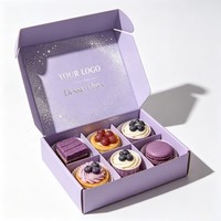 Boîte à pâtisserie personnalisée à 6 compartiments avec séparateurs individuels pour biscuits et produits de boulangerie