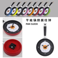 Jam Dinding Telur Goreng 3D Plastik ABS dengan Jarum Penunjuk Waktu Gerakan Quartz Kontemporer, Hadiah Unik untuk Dekorasi Rumah dan Dapur