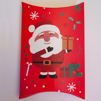 Noël et nouvel an boîte-cadeau vide feuille d'or imprimé boîte d'oreiller en relief pour bonbons chocolat Nougat cuisson Biscuit noix